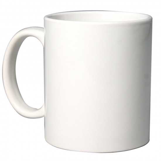 Tazza bianca in ceramica da 11 oz