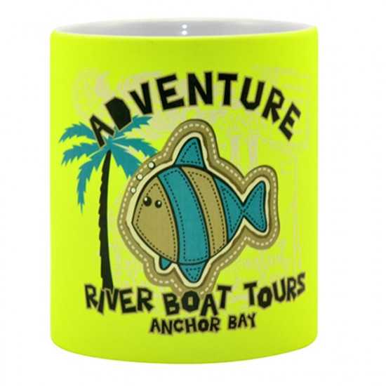 TAZZA FLUORESCENTE GIALLA