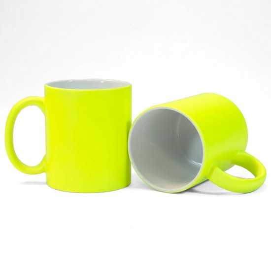 TAZZA FLUORESCENTE GIALLA