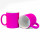 TAZZA FLUORESCENTE FUCSIA