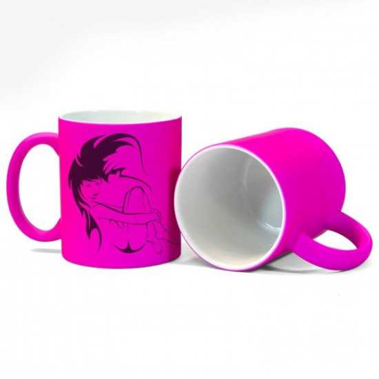 TAZZA FLUORESCENTE FUCSIA