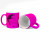 TAZZA FLUORESCENTE FUCSIA