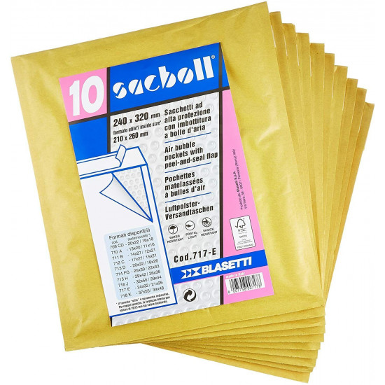 10 Buste Imbottite Bianche J 30x44cm Utile Mail Lite - Biagini