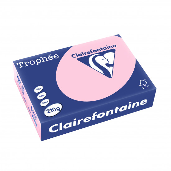 Cartoncino colorato Clairefontaine Trophée rosa A4 210 g