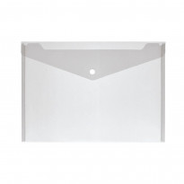 Buste con bottone - A4 (33,5x23,5 cm) - trasparente - Plastidea - conf. 10 pezzi