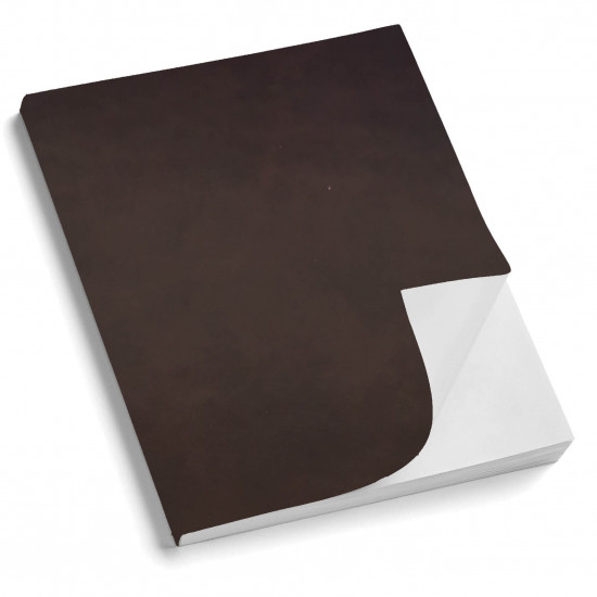 Copertina morbida Perla Cioccolato in similpelle liscia satinata effetto marmorizzato