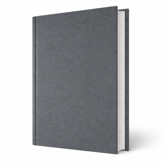 Copertina tesi rigida Athena Antracite metallizzata effetto tessuto