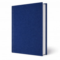 Copertina tesi rigida Athena Blu effetto tessuto