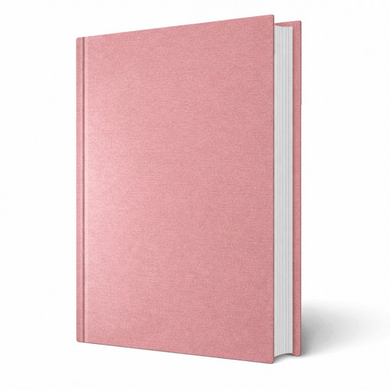Copertina tesi rigida Athena Rosa Antico effetto tessuto