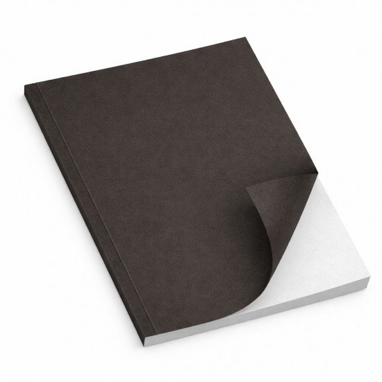 Copertine morbide Terra Pitch in cartoncino Fedrigoni Materica marrone scuro naturale