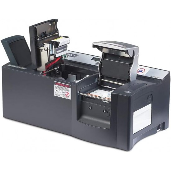 Brother SC-2000USB aperta - meccanismo interno con lampada xeno e vano Draft Set