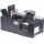 Brother SC-2000USB aperta - meccanismo interno con lampada xeno e vano Draft Set