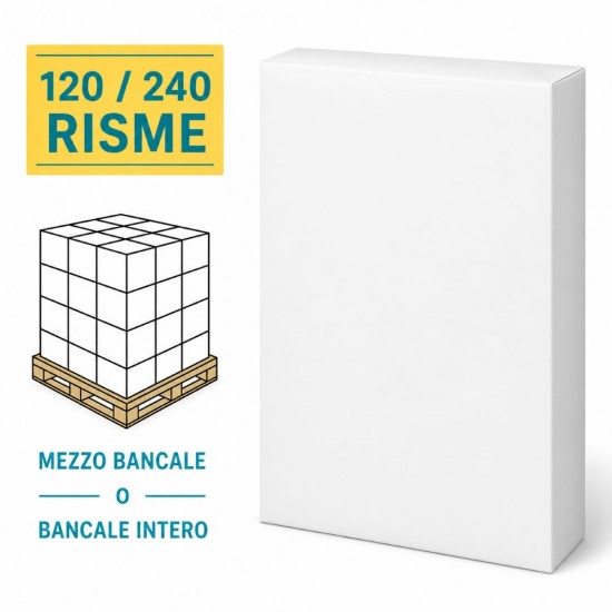 Risme carta A4 Neutral White 75 a bancale e mezzo bancale