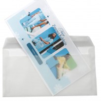 Buste Trasparenti DL 11×22 cm Taglio Quadro Traslucent Extra White