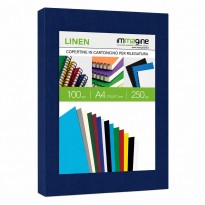 Copertine in cartoncino Linen blu scuro A4 250 g per rilegature
