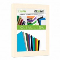 Copertine in cartoncino Linen avorio A4 250 g per rilegature