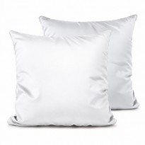 Federa cuscino quadrata 40×40 cm – fronte e retro in poliestere – Bianco/Bianco