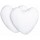 Federa cuscino a cuore 40×40 cm – fronte e retro in poliestere – Bianco/Bianco