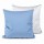 Federa cuscino bicolore POLIESTERE quadrata 40×40 cm retro in cotone – Bianco/Azzurro