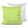 Federa cuscino bicolore 40×40 cm Bianco/Lime con fronte bianco in poliestere e retro lime in cotone
