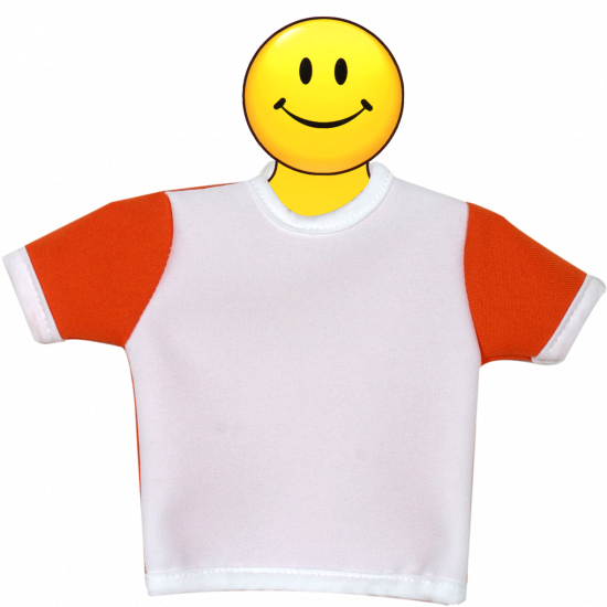 Mini t-shirt in poliestere - con maniche arancio