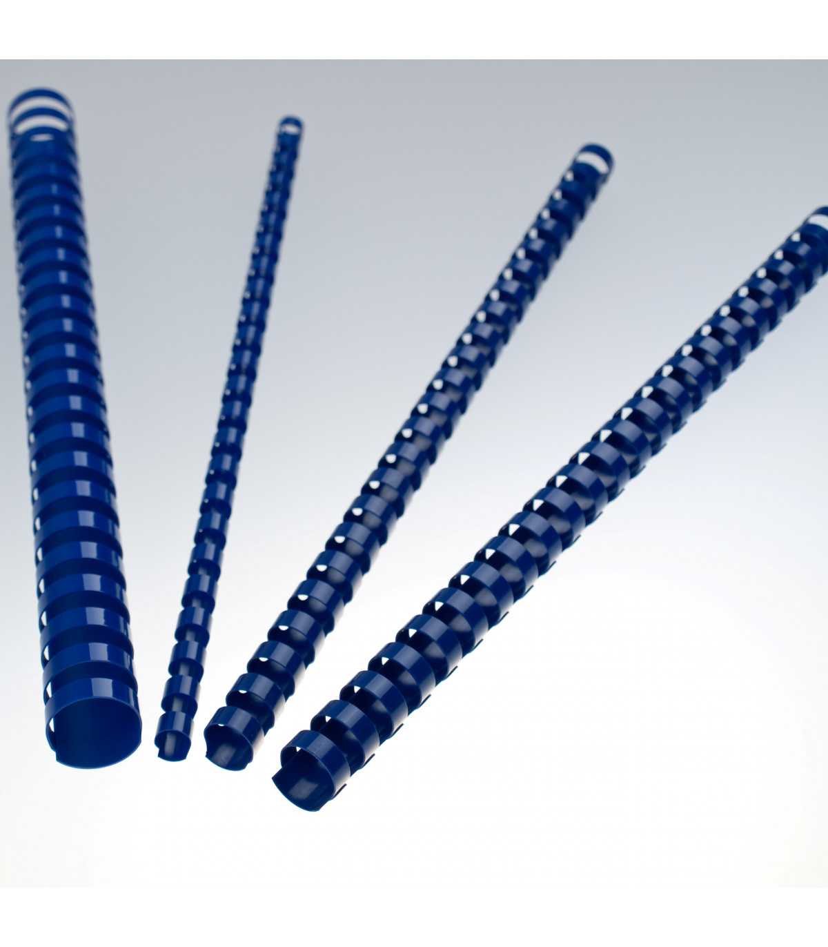 Dorsi plastici per rilegatura a 21 anelli - colore blu - Immagine Srl