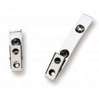 Clip in metallo con cinturino in plastica