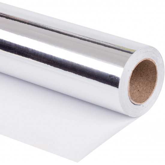 Rotolo foil argento metallizzato per termopressa – larghezza 300 mm
