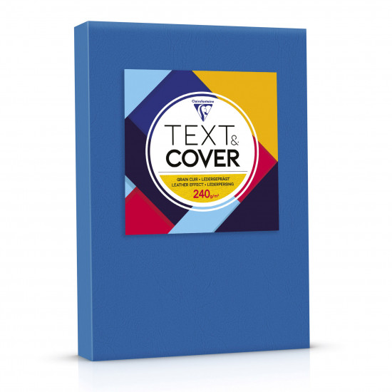 Copertine per rilegature - Clairefontaine Grain Cuir Blu