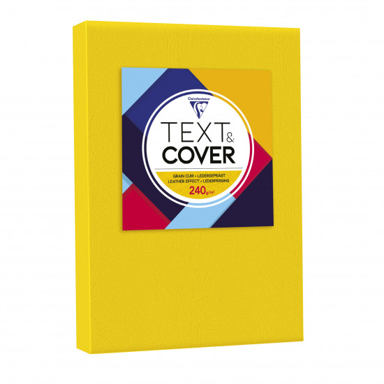 Copertine per rilegature - Clairefontaine Grain Cuir Giallo