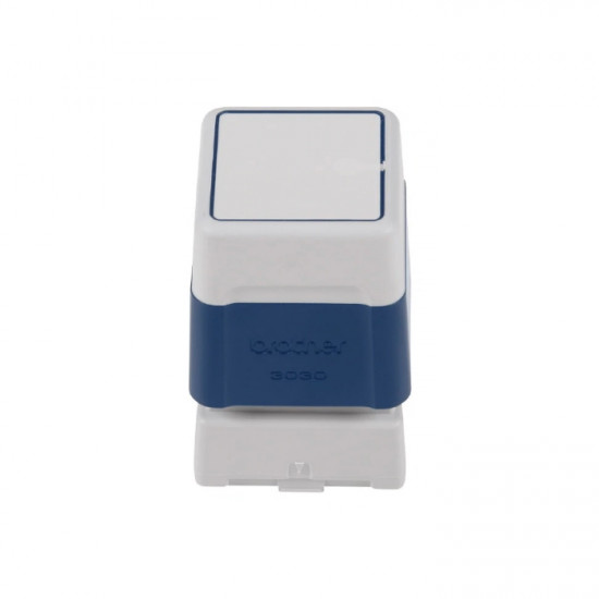 Timbro Brother 30x30 mm blu preinchiostrato vista frontale